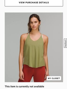 Olive Green Women's flowy Racerback Tank Top